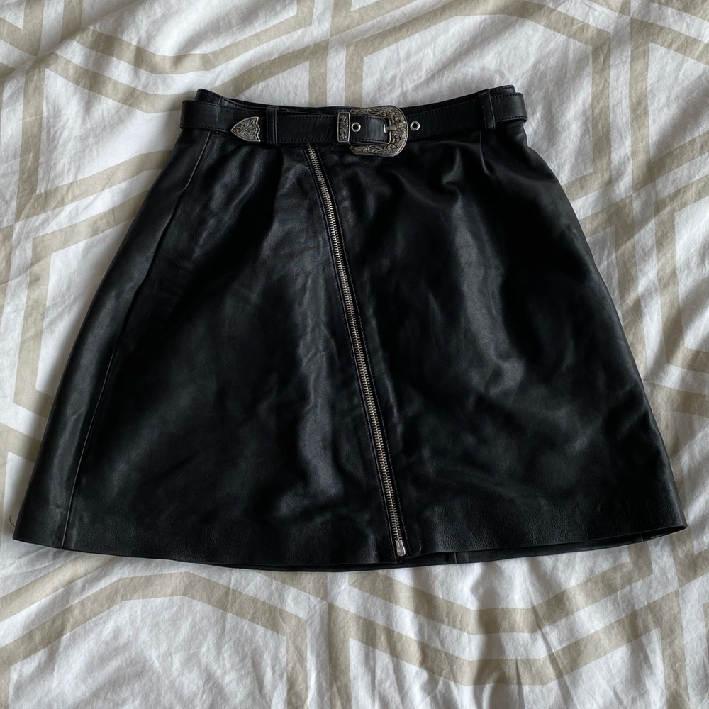 Maje pleather skirt size S